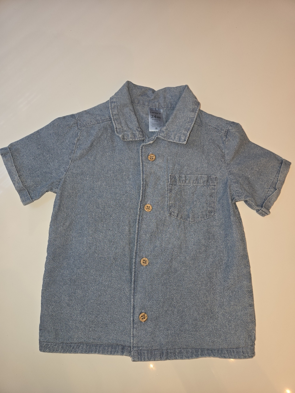 Carter's Light Blue Short Sleeve Button-Down Shirt
